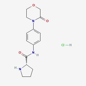 (S)-N-(4-(3-oxomorpholino)phenyl)pyrrolidine-2-carboxamide hydrochloride