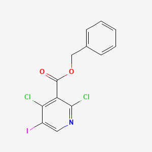 molecular formula C13H8Cl2INO2 B8164107 Benzyl 2,4-dichloro-5-iodonicotinate 