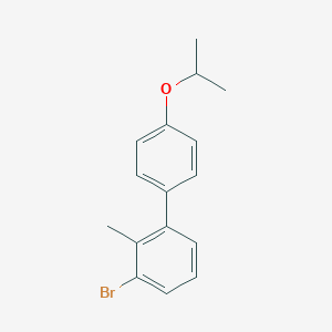 molecular formula C16H17BrO B8164130 3-Bromo-4'-isopropoxy-2-methyl-1,1'-biphenyl 
