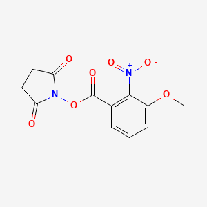 molecular formula C12H10N2O7 B8164163 2,5-Dioxopyrrolidin-1-yl 3-methoxy-2-nitrobenzoate 