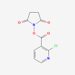 molecular formula C10H7ClN2O4 B8164172 2,5-Dioxopyrrolidin-1-yl 2-chloronicotinate 