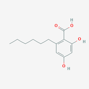 molecular formula C13H18O4 B8164180 2-Hexyl-4,6-dihydroxybenzoic acid 