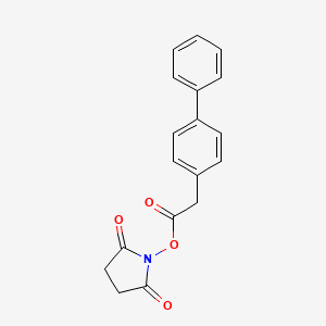 molecular formula C18H15NO4 B8164203 2,5-Dioxopyrrolidin-1-yl 2-([1,1'-biphenyl]-4-yl)acetate 