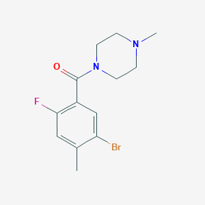 molecular formula C13H16BrFN2O B8164222 (5-Bromo-2-fluoro-4-methylphenyl)(4-methylpiperazin-1-yl)methanone 