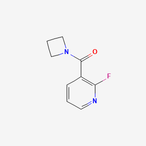 molecular formula C9H9FN2O B8164232 3-(Azetidine-1-carbonyl)-2-fluoropyridine 
