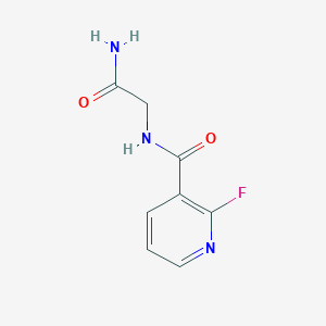 molecular formula C8H8FN3O2 B8164269 2-[(2-Fluoropyridin-3-yl)formamido]acetamide 