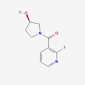 molecular formula C10H11FN2O2 B8164281 (3R)-1-(2-fluoropyridine-3-carbonyl)pyrrolidin-3-ol 