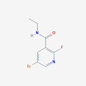 molecular formula C8H8BrFN2O B8164314 5-Bromo-N-ethyl-2-fluoronicotinamide 