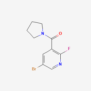 molecular formula C10H10BrFN2O B8164324 (5-Bromo-2-fluoropyridin-3-yl)(pyrrolidin-1-yl)methanone 