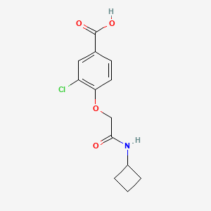 molecular formula C13H14ClNO4 B8164351 3-Chloro-4-(2-(cyclobutylamino)-2-oxoethoxy)benzoic acid 