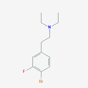 molecular formula C12H17BrFN B8164369 2-(4-Bromo-3-fluorophenyl)-N,N-diethylethanamine 
