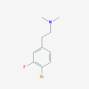 molecular formula C10H13BrFN B8164376 2-(4-Bromo-3-fluorophenyl)-N,N-dimethylethanamine 