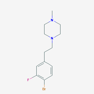 molecular formula C13H18BrFN2 B8164377 1-(4-Bromo-3-fluorophenethyl)-4-methylpiperazine 