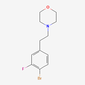 molecular formula C12H15BrFNO B8164380 4-(4-Bromo-3-fluorophenethyl)morpholine 