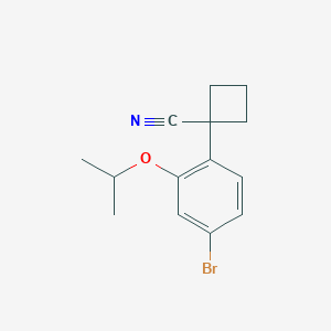 molecular formula C14H16BrNO B8164394 1-(4-Bromo-2-isopropoxyphenyl)cyclobutanecarbonitrile 