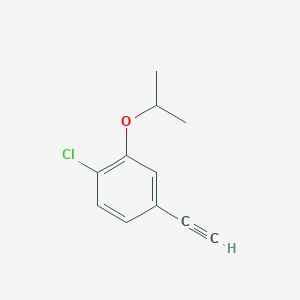 molecular formula C11H11ClO B8164433 1-Chloro-4-ethynyl-2-isopropoxybenzene 