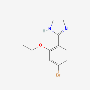 molecular formula C11H11BrN2O B8164477 2-(4-Bromo-2-ethoxyphenyl)-1H-imidazole 