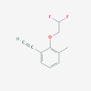 molecular formula C11H10F2O B8164513 2-(2,2-Difluoroethoxy)-1-ethynyl-3-methylbenzene 