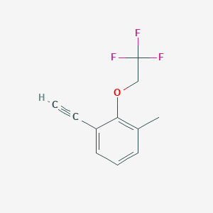 molecular formula C11H9F3O B8164517 1-Ethynyl-3-methyl-2-(2,2,2-trifluoroethoxy)benzene 