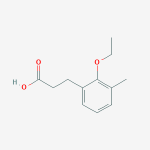 molecular formula C12H16O3 B8164520 3-(2-Ethoxy-3-methylphenyl)propanoic acid 