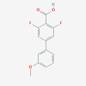 molecular formula C14H10F2O3 B8164536 3,5-Difluoro-3'-methoxy-[1,1'-biphenyl]-4-carboxylic acid 