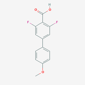molecular formula C14H10F2O3 B8164552 3,5-Difluoro-4'-methoxy-[1,1'-biphenyl]-4-carboxylic acid 