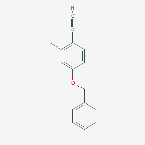molecular formula C16H14O B8164600 4-(Benzyloxy)-1-ethynyl-2-methylbenzene 