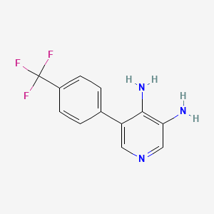 molecular formula C12H10F3N3 B8164612 5-(4-(Trifluoromethyl)phenyl)pyridine-3,4-diamine 