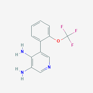 molecular formula C12H10F3N3O B8164617 5-(2-(Trifluoromethoxy)phenyl)pyridine-3,4-diamine 