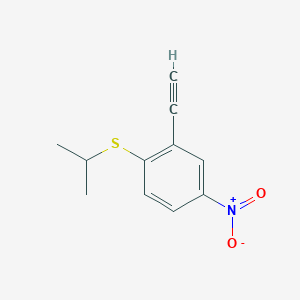 molecular formula C11H11NO2S B8164671 (2-Ethynyl-4-nitrophenyl)(isopropyl)sulfane 