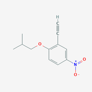molecular formula C12H13NO3 B8164689 2-Ethynyl-1-isobutoxy-4-nitrobenzene 