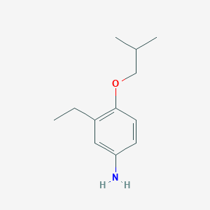 molecular formula C12H19NO B8164718 3-Ethyl-4-isobutoxyaniline 