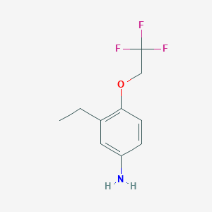 molecular formula C10H12F3NO B8164726 3-Ethyl-4-(2,2,2-trifluoroethoxy)aniline 