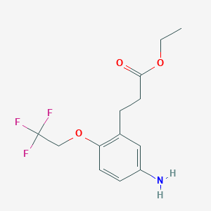 Ethyl 3-(5-amino-2-(2,2,2-trifluoroethoxy)phenyl)propanoate