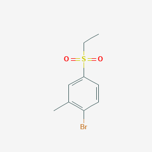 molecular formula C9H11BrO2S B8164796 1-Bromo-4-(ethylsulfonyl)-2-methylbenzene 