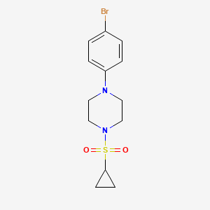 molecular formula C13H17BrN2O2S B8164812 1-(4-Bromophenyl)-4-(cyclopropylsulfonyl)piperazine 