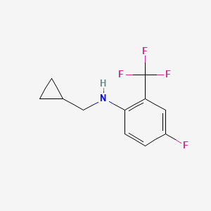 molecular formula C11H11F4N B8164821 N-(Cyclopropylmethyl)-4-fluoro-2-(trifluoromethyl)aniline 
