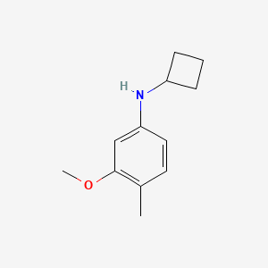molecular formula C12H17NO B8164834 N-cyclobutyl-3-methoxy-4-methylaniline 
