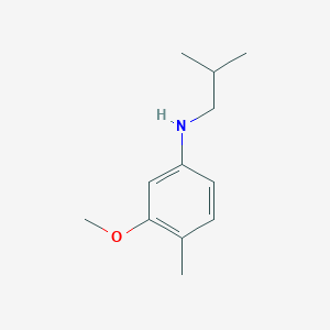 molecular formula C12H19NO B8164848 3-methoxy-4-methyl-N-(2-methylpropyl)aniline 