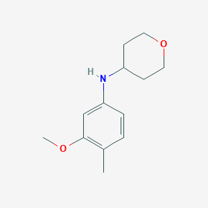 molecular formula C13H19NO2 B8164862 N-(3-methoxy-4-methylphenyl)tetrahydro-2H-pyran-4-amine 