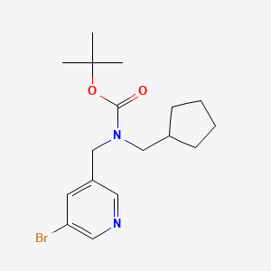 molecular formula C17H25BrN2O2 B8164882 tert-Butyl ((5-bromopyridin-3-yl)methyl)(cyclopentylmethyl)carbamate 
