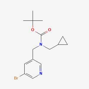 molecular formula C15H21BrN2O2 B8164894 tert-Butyl ((5-bromopyridin-3-yl)methyl)(cyclopropylmethyl)carbamate 