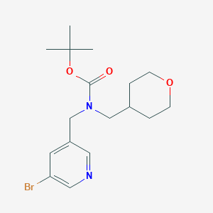 molecular formula C17H25BrN2O3 B8164907 tert-butyl ((5-bromopyridin-3-yl)methyl)((tetrahydro-2H-pyran-4-yl)methyl)carbamate 