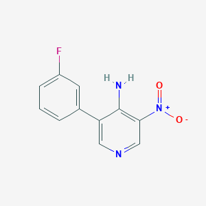 molecular formula C11H8FN3O2 B8164911 3-(3-Fluorophenyl)-5-nitropyridin-4-amine 