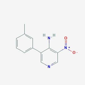 molecular formula C12H11N3O2 B8164917 3-Nitro-5-(m-tolyl)pyridin-4-amine 