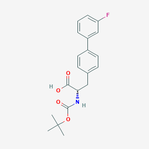 molecular formula C20H22FNO4 B8164948 (S)-2-((tert-butoxycarbonyl)amino)-3-(3'-fluoro-[1,1'-biphenyl]-4-yl)propanoic acid 
