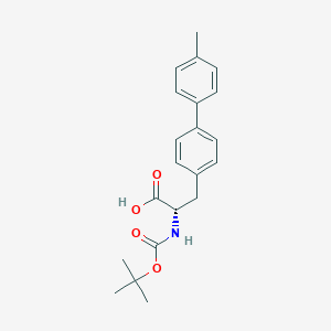 molecular formula C21H25NO4 B8164965 (S)-2-((tert-butoxycarbonyl)amino)-3-(4'-methyl-[1,1'-biphenyl]-4-yl)propanoic acid 