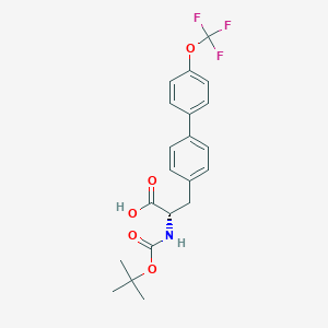 molecular formula C21H22F3NO5 B8164967 (S)-2-((tert-butoxycarbonyl)amino)-3-(4'-(trifluoromethoxy)-[1,1'-biphenyl]-4-yl)propanoic acid 