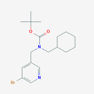 molecular formula C18H27BrN2O2 B8164970 Tert-butyl ((5-bromopyridin-3-yl)methyl)(cyclohexylmethyl)carbamate 