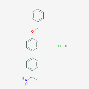 molecular formula C21H22ClNO B8164986 (S)-1-(4'-(benzyloxy)-[1,1'-biphenyl]-4-yl)ethanamine 